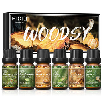 Kit 6x10ml – Pure Essential Oil – WOODSY – HIQILI