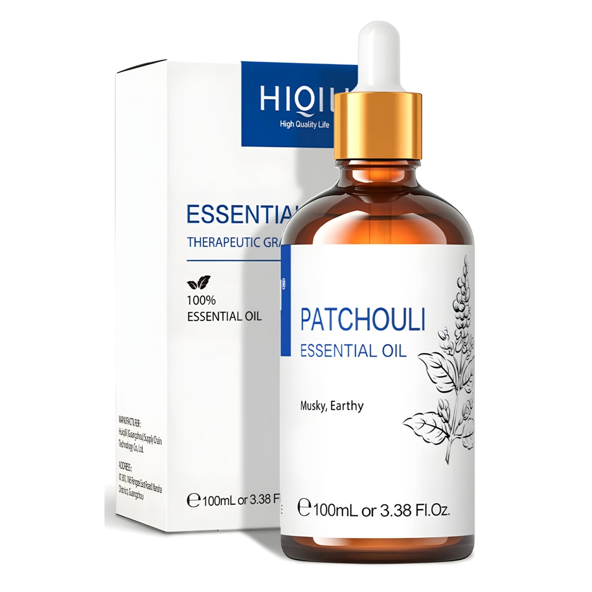 Patchouli – 100ml – Pure Essential Oil – HIQILI SIGNATURE