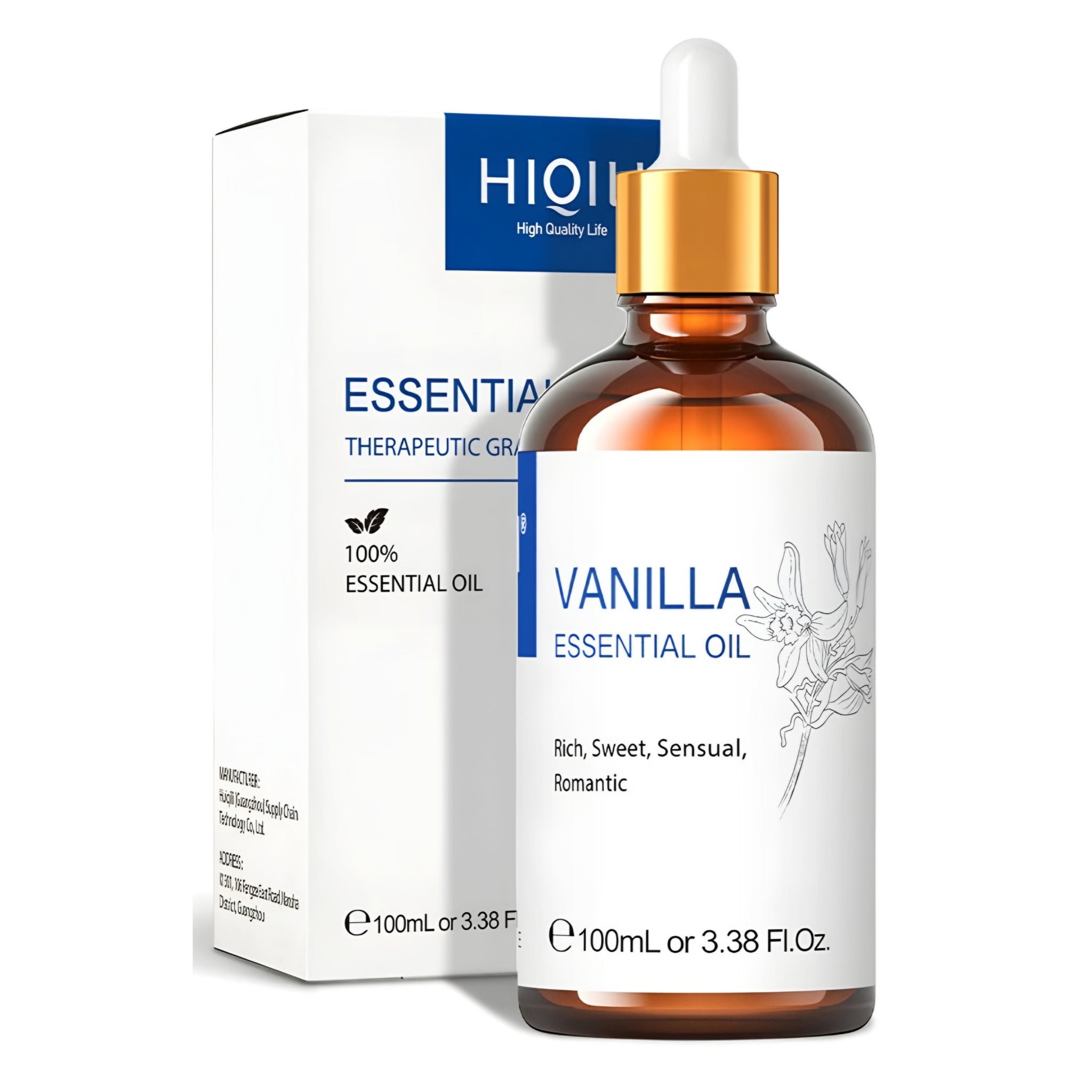 Vanilla – 100ml – Pure Essential Oil – HIQILI SIGNATURE