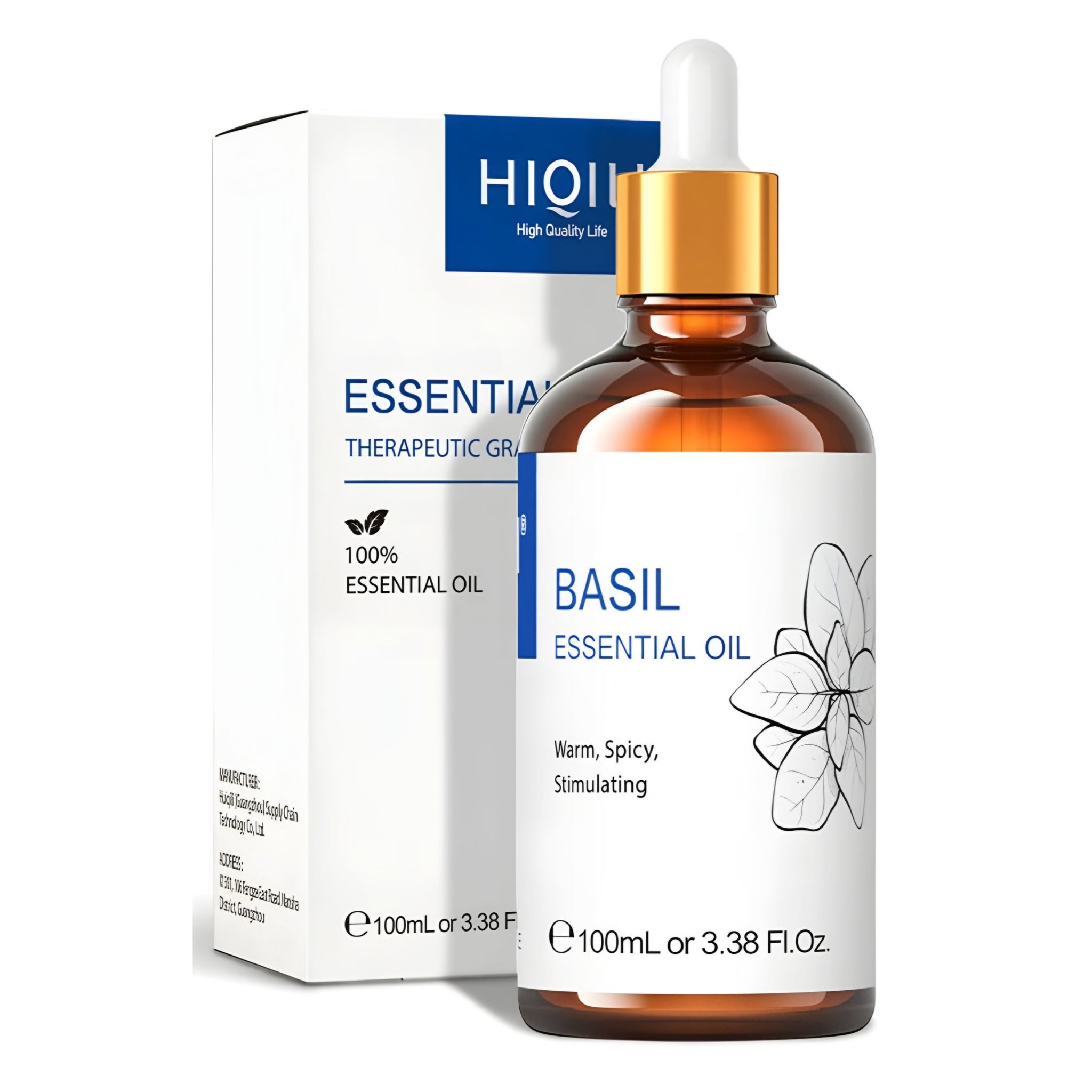 Basil – 100ml – Pure Essential Oil – HIQILI SIGNATURE