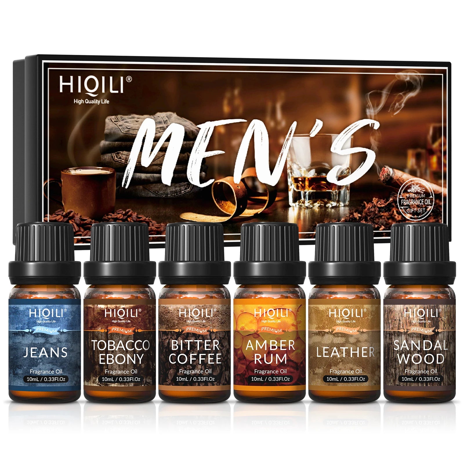 Kit 6x10ml – Pure Essential Oil – MEN'S – HIQILI