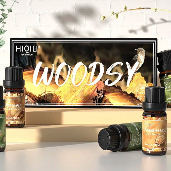 Kit 6x10ml – Pure Essential Oil – WOODSY – HIQILI